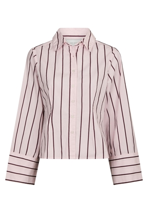 Toppar - Rosa Wide Stripe Shirt – Light Pink Toppar - Rosa Wide Stripe Shirt – Light Pink