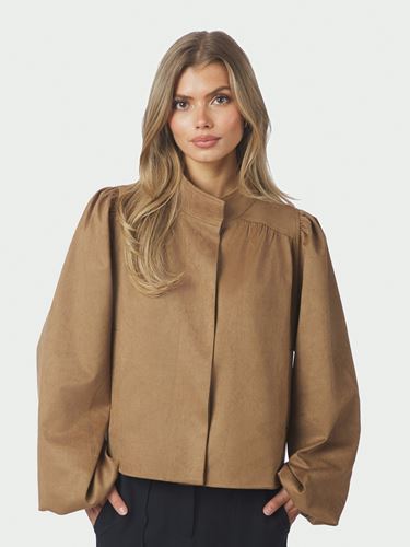 Kavajer/Ytterplagg - Tirsa faux suede jacket – Cognac