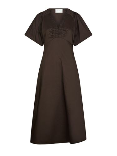 Klänningar - Illana Poplin Dress – Chocolate Brown