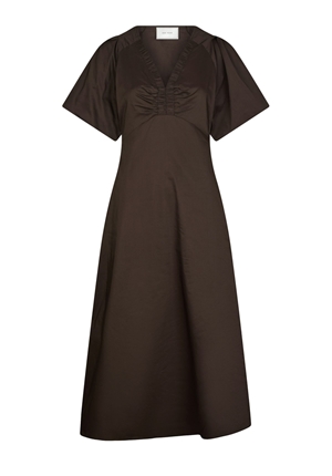 Klänningar - Illana Poplin Dress – Chocolate Brown
