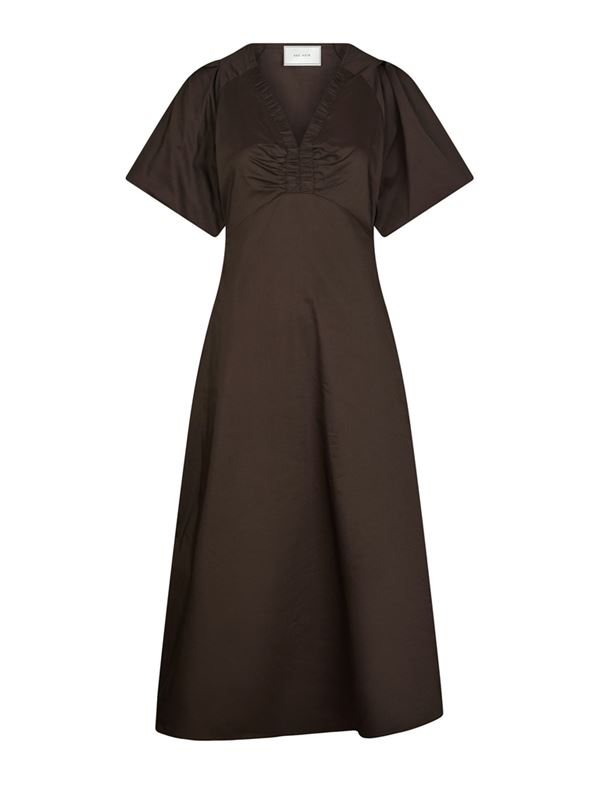 Klänningar - Illana Poplin Dress – Chocolate Brown
