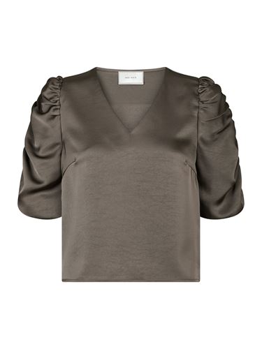 Blusar/Skjortor - Elba Heavy Sateen Blouse – Warm Grey