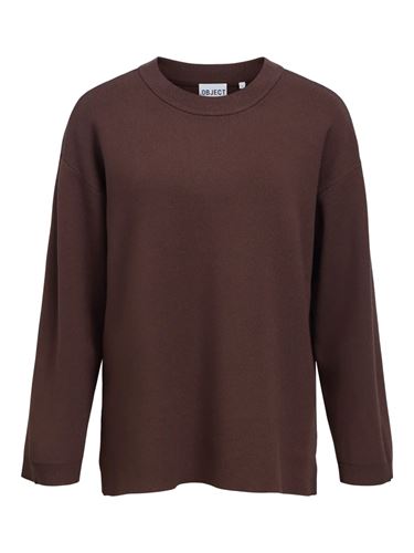 Tröjor/Koftor - Objreynard l/s lo knit pullover – Seal brown