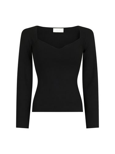 Toppar - Lenora knit blouse – black
