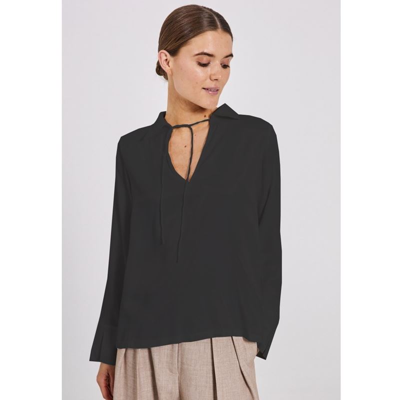Blusar/Skjortor - Portia tie top – Black