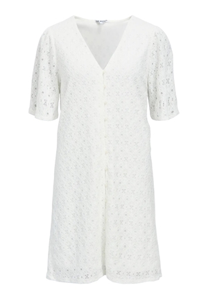 Klänningar - Objlaila v-neck dress – Cloud dancer Klänningar - Objlaila v-neck dress – Cloud dancer