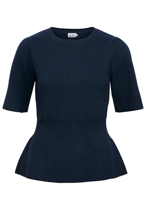 Toppar - Objmirka Andri S/S RE Knit Pullover – Sky Captain