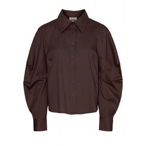Blusa/Skjortor - Sigga Sleeve Shirt – Dark Brown