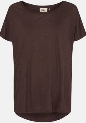 Toppar - Nugga Basic V-neck T-shirt – Dark Brown Toppar - Nugga Basic V-neck T-shirt – Dark Brown