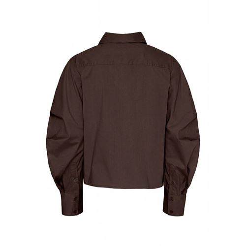 Blusa/Skjortor - Sigga Sleeve Shirt – Dark Brown