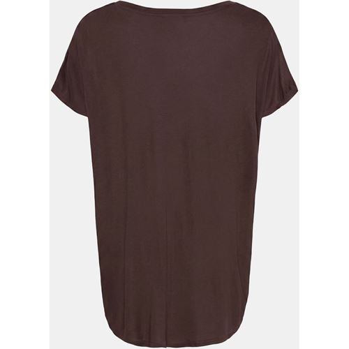 Toppar - Nugga Basic V-neck T-shirt – Dark Brown