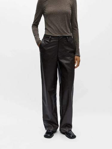 Byxor - Objliva wide pants – Seal brown