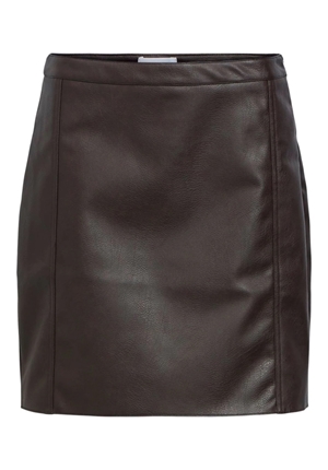 Kjolar - Objliva short skirt – Seal brown