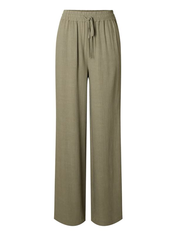 Byxor - Slfviva-gulia long linen pant – Vetiver