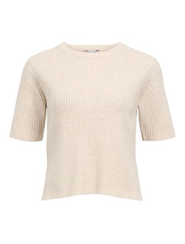 Tröjor/Koftor - Objelva o-neck knit – Humus/White sand