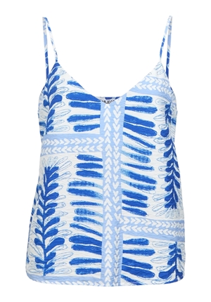 Toppar - Objshelly singlet top – Azure blue/white-blue