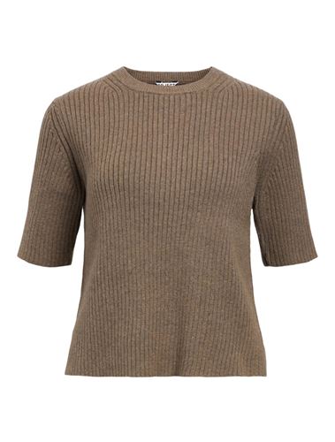 Tröjor/Koftor - Objelva o-neck knit – Morel/Melange