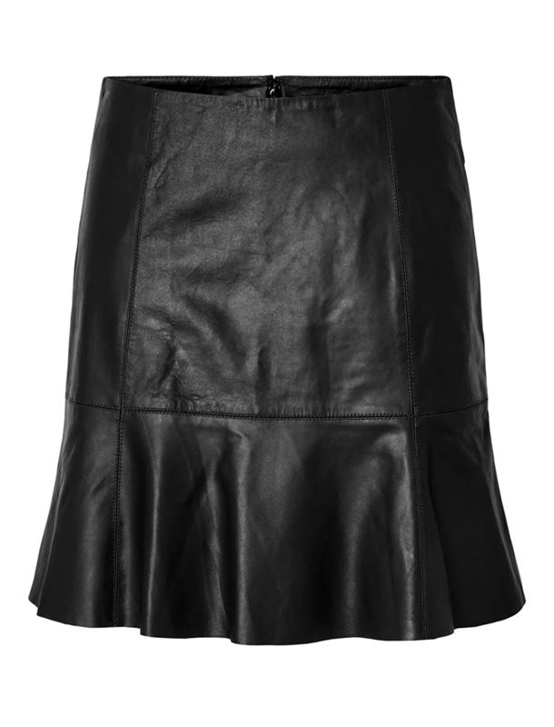 Kjolar - Yascolly naplon leather skirt – Black
