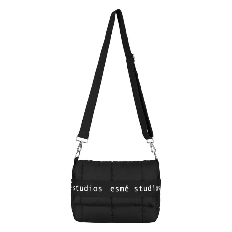 Accessoarer - Esnadja quilt clutch bag – Black