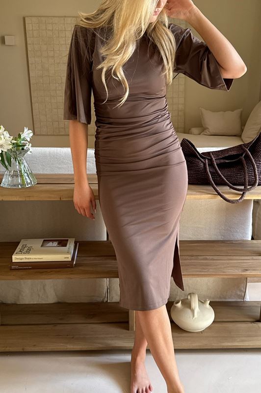 Klänningar - AlberteIC Dress – Dark Brown