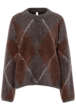 Tröjor/Koftor - Yasargy mohair blend knit pullover – Coffee bean/incence