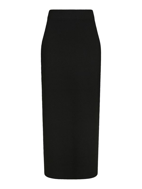 Kjolar - Hansa smooth knit skirt – Black