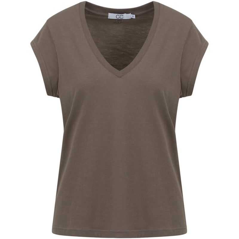 Toppar - CC Heart basic v-neck t-shirt – Dark Mud