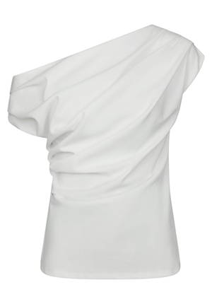 Toppar - Mabelle drapy top – White