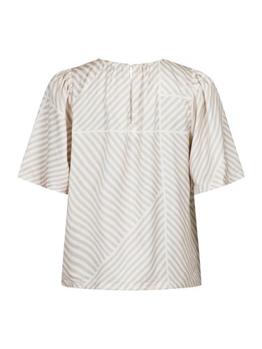 Blusar/Skjortor - Florina mix lines blouse – Sand