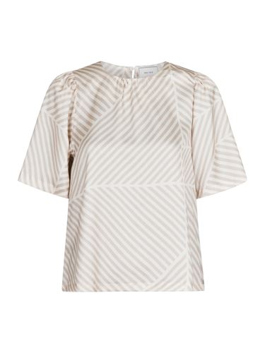Blusar/Skjortor - Florina mix lines blouse – Sand