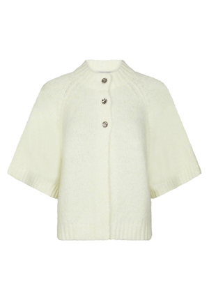 Tröjor/Koftor - Benuta fluffy knit cardigan – Light yellow