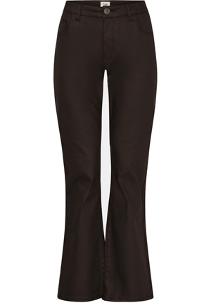 Byxor - Isay flare coated pant – Dark brown Byxor - Isay flare coated pant – Dark brown