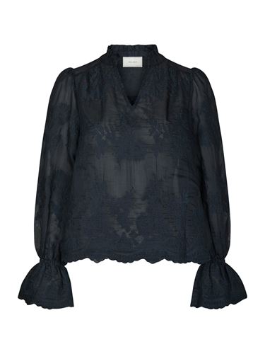 Blusar/Skjortor - Amara big embroidery blouse – Navy