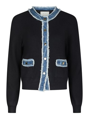 Tröjor/Koftor - Zelma knit denim cardigan – Navy