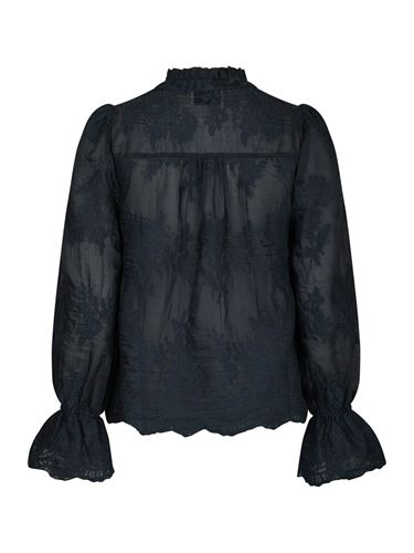 Blusar/Skjortor - Amara big embroidery blouse – Navy