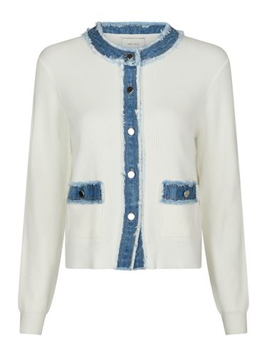 Tröjor/Koftor - Zelma knit denim cardigan – Off white