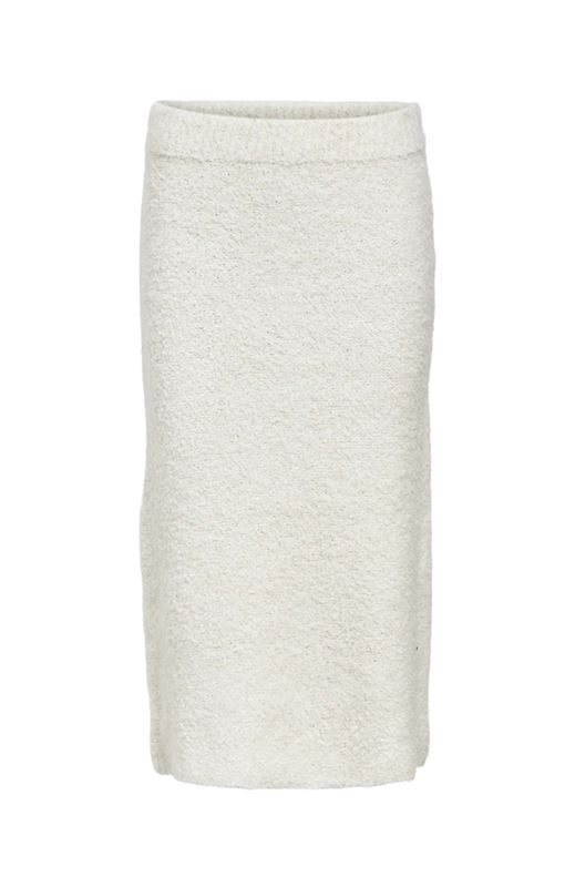 Kjolar - Objtolatya knit midi skirt – White sand