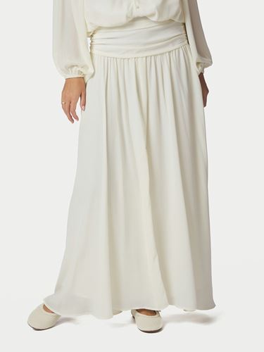 Kjolar - Morien woven maxi skirt – Off white