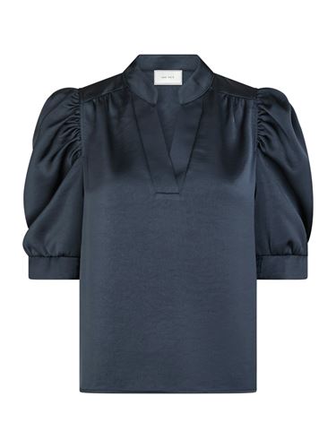 Blusar/Skjortor - Roella Heavy Sateen Blouse – Midnight Blue