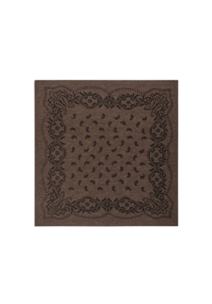Accessoarer - Adelina paisley knit scarf – Brown melange Accessoarer - Adelina paisley knit scarf – Brown melange
