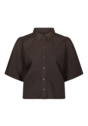 Blusar/Skjortor - Ismara solid shirt – Dark brown