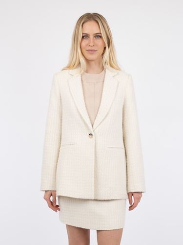 Kavajer & Ytterplagg - Avery boucle blazer – off white