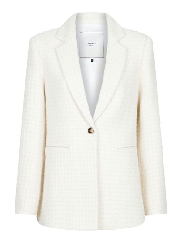 Kavajer & Ytterplagg - Avery boucle blazer – off white