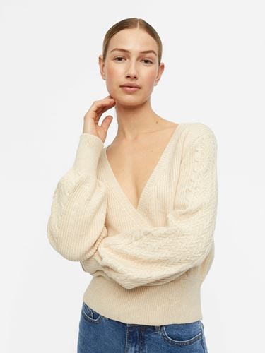Tröjor/Koftor - objdea knit wrap pullover – sandshell