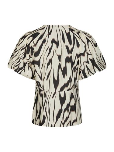 Blusar/Skjortor - Irina Graphic Zag Blouse – Off white