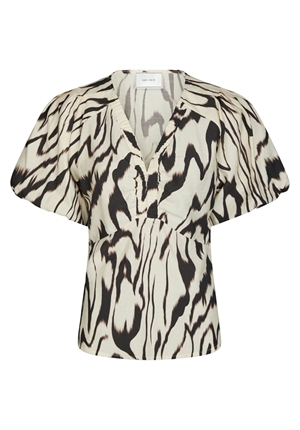 Blusar/Skjortor - Irina Graphic Zag Blouse – Off white