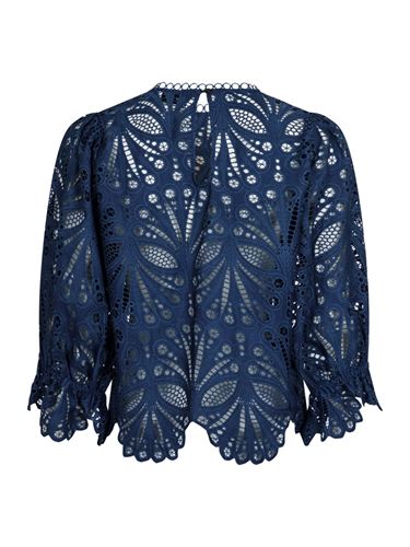 Blusar/Skjortor - Adela embroidery blouse – navy