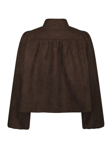 Kavajer/Ytterplagg - Tirsa faux suede jacket – Dark brown