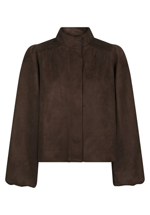Kavajer/Ytterplagg - Tirsa faux suede jacket – Dark brown Kavajer/Ytterplagg - Tirsa faux suede jacket – Dark brown