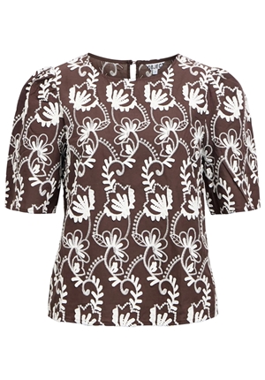 Toppar - Objmya 2/4 top – Seal brown/cloud dancer